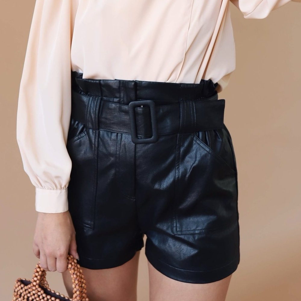 Vegan Leather Shorts